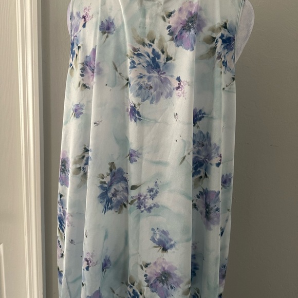 Vanity Fair Y2K Floral Slip Nightgown Lace Empire Waist Large Fairy Cottagecore - Picture 6 of 7